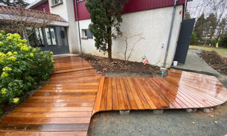 cheminement en bois ipe