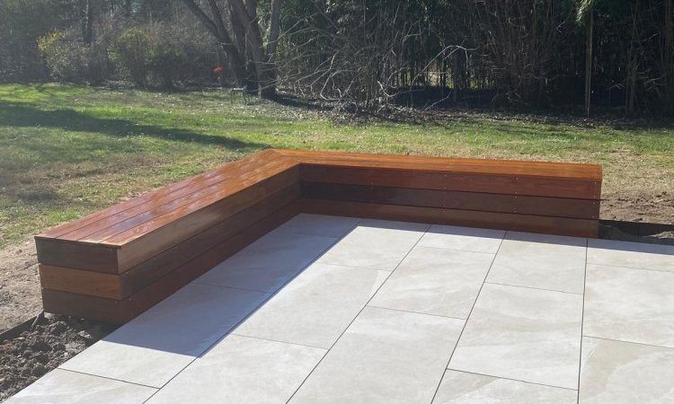 Banc sur mesure en bois ipe