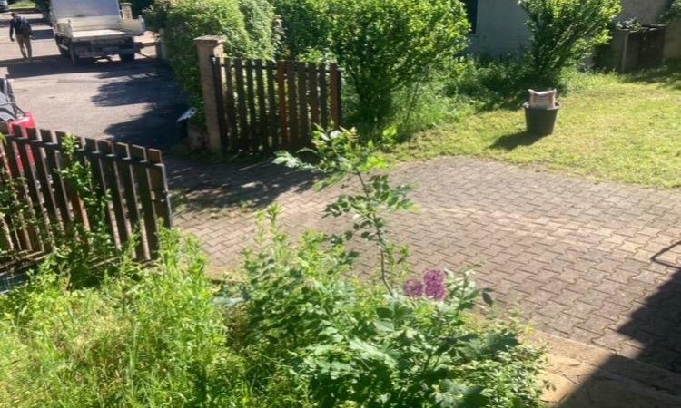 Aménagement d'une cours en pavés dans l'Ouest Lyonnais